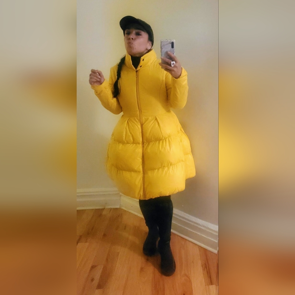 Yellow PufferSwing Coat